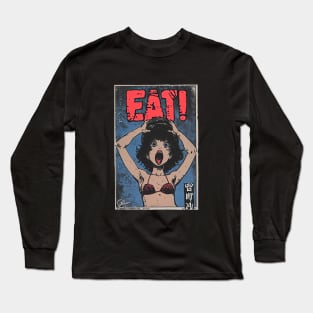 Vintage Japanese comic cover "EAT!" Long Sleeve T-Shirt